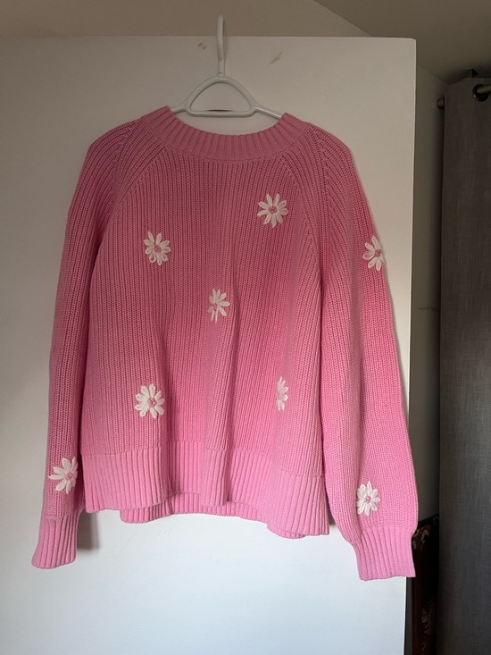 Smash + Tess Sweaters - Smash + Tess Pink Daisy Crew Sweater